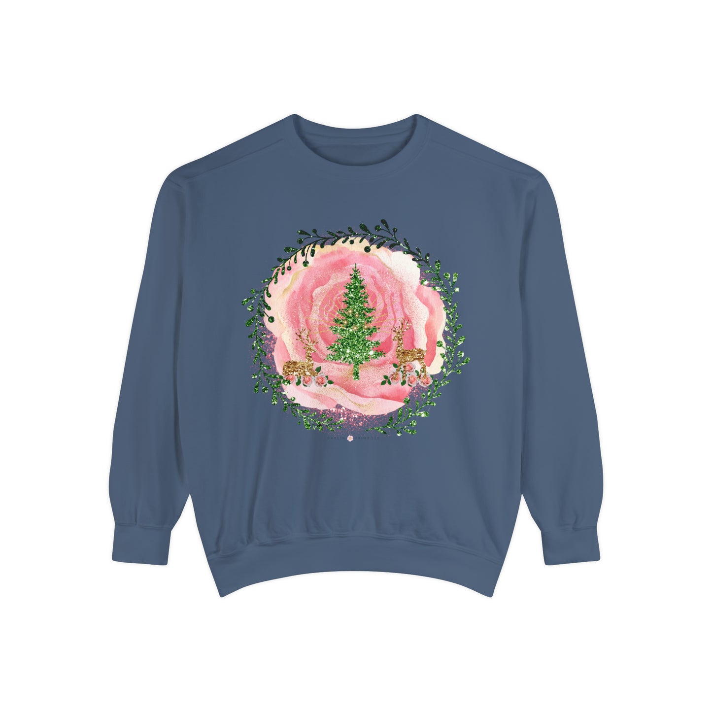Reindeer on Roses -Unisex Sweatshirt - Darlin Primrose
