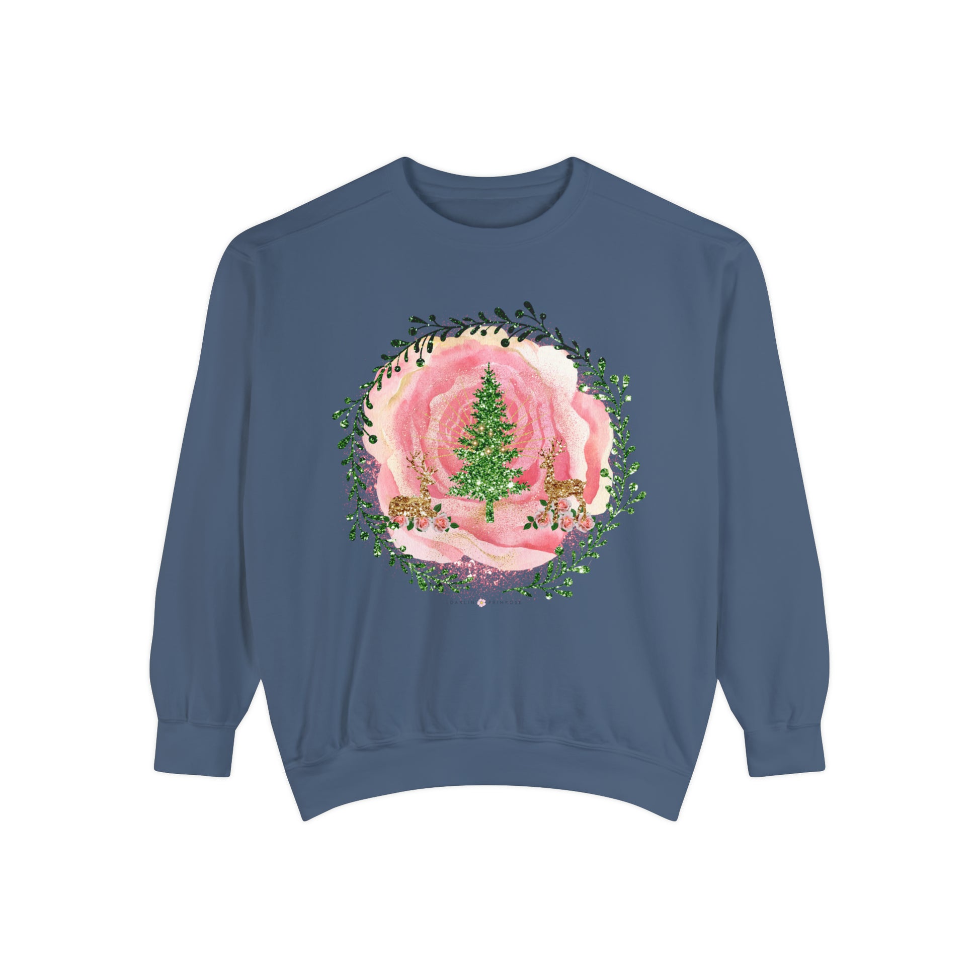 Reindeer on Roses -Unisex  Sweatshirt - Darlin Primrose
