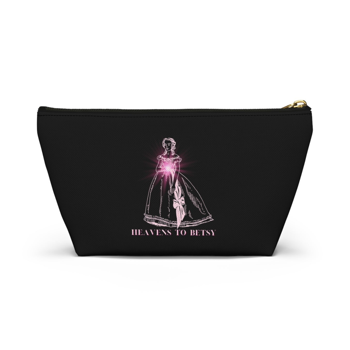 Heavens to Betsy ( Black) -Accessory Pouch w T-bottom - Darlin Primrose