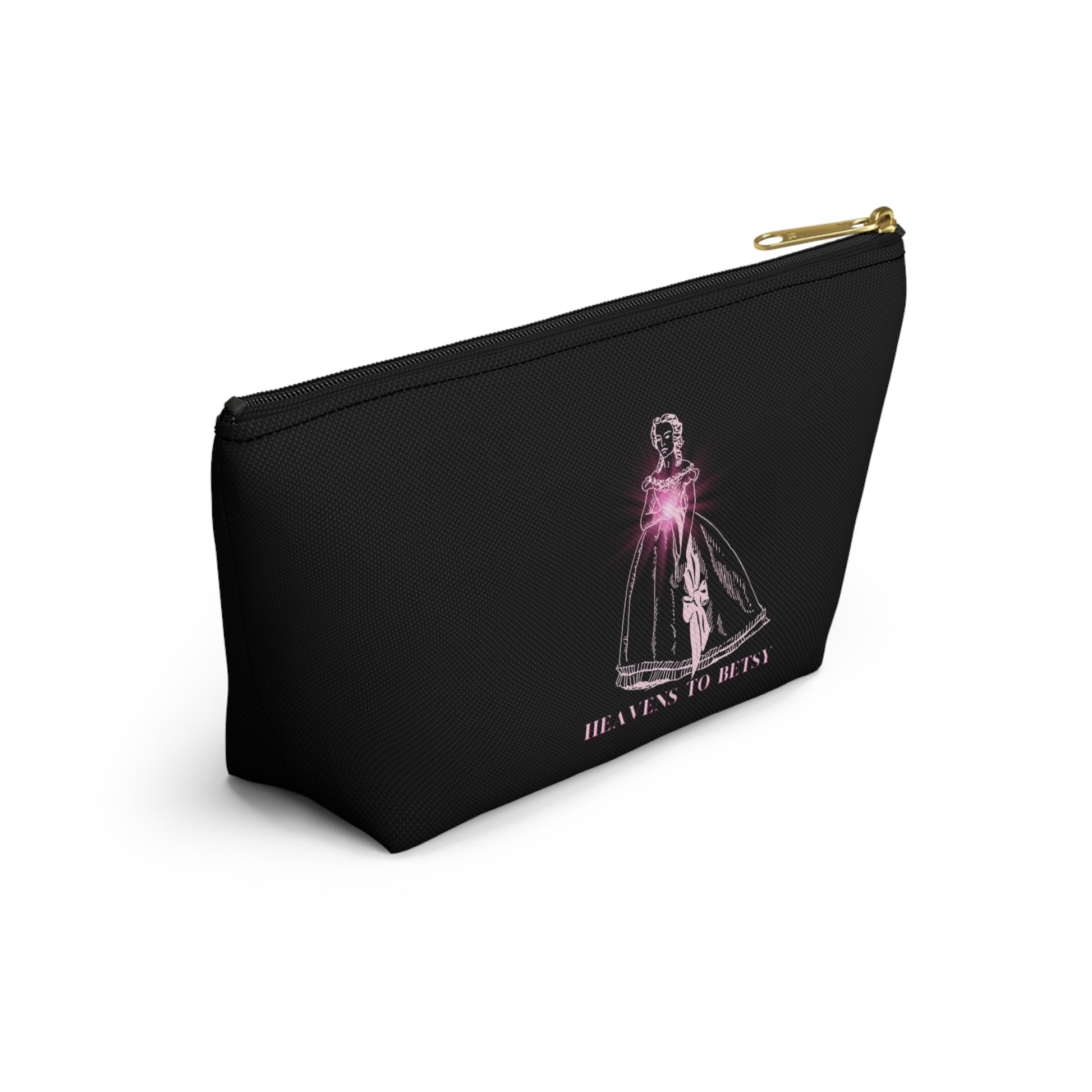 Heavens to Betsy ( Black) -Accessory Pouch w T-bottom - Darlin Primrose