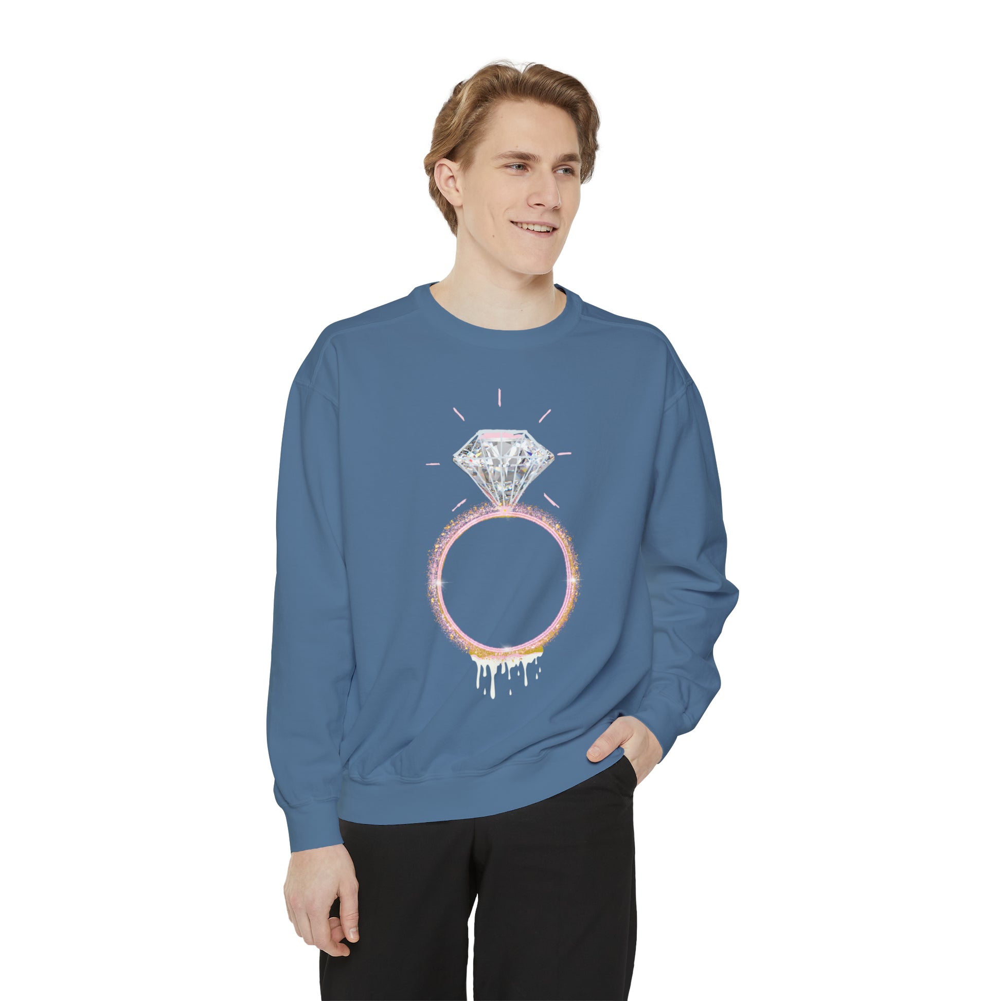 Melting Ice - Unisex Garment-Dyed Sweatshirt - Darlin Primrose