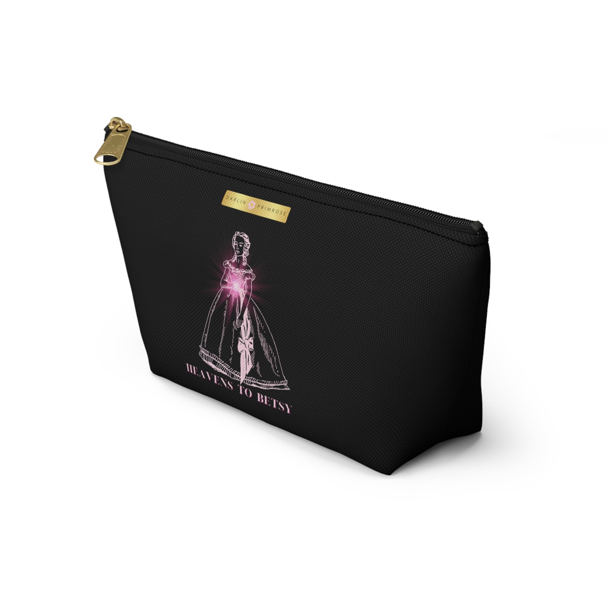 Heavens to Betsy ( Black) -Accessory Pouch w T-bottom - Darlin Primrose