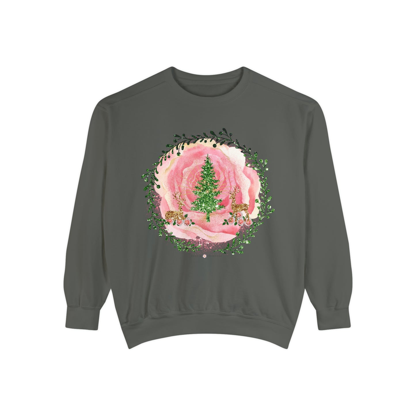 Reindeer on Roses -Unisex  Sweatshirt - Darlin Primrose