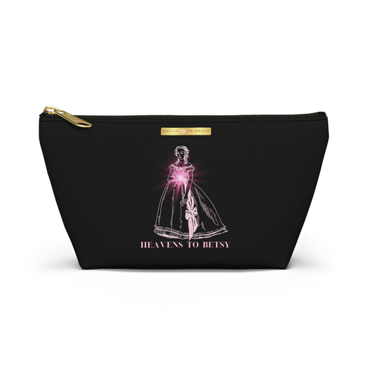 Heavens to Betsy ( Black) -Accessory Pouch w T-bottom - Darlin Primrose