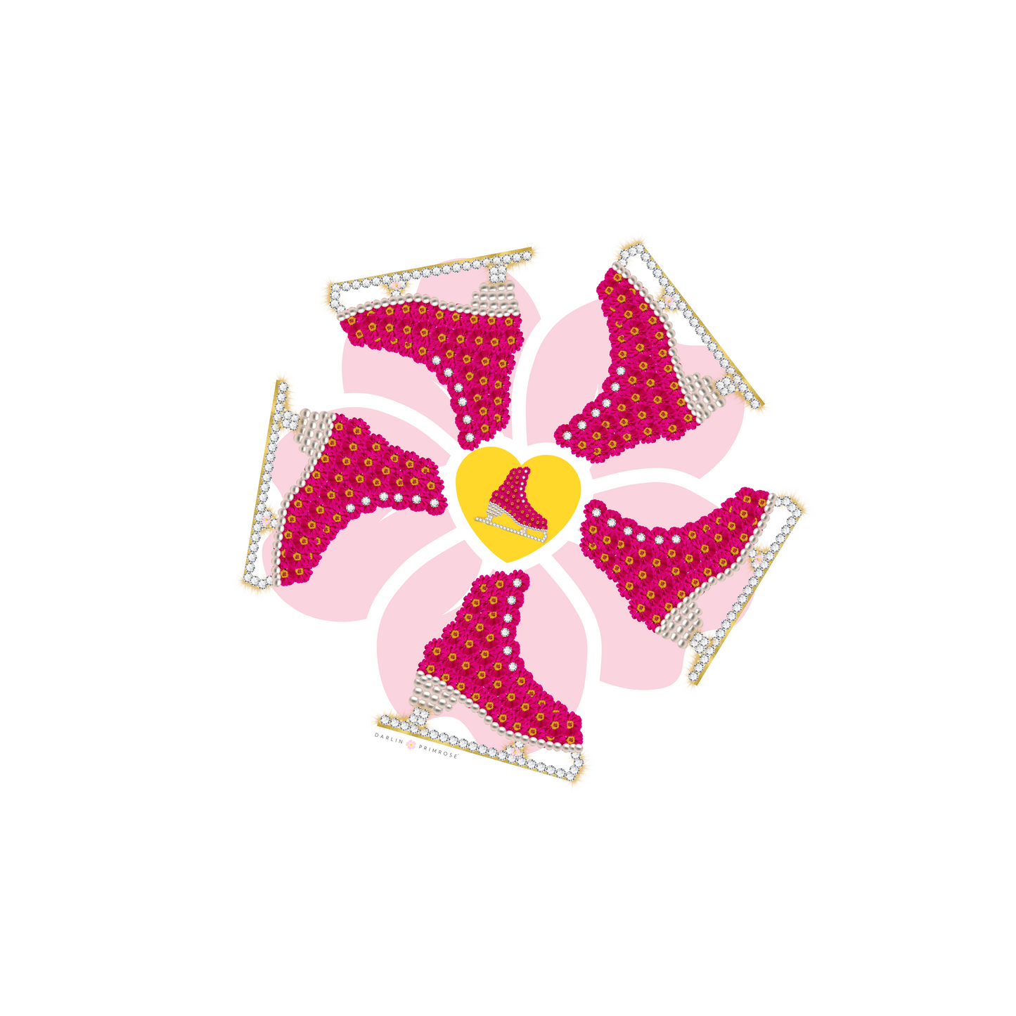Flower Power Skates- Kids Short Sleeve Tee - Darlin Primrose