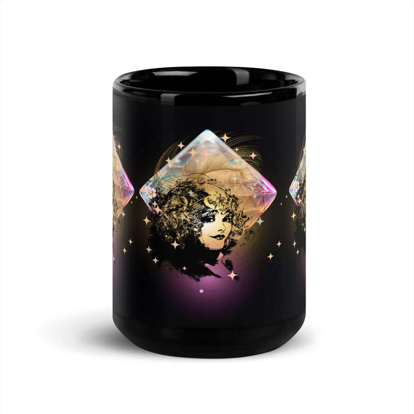 Crystal Clear, Sparkly & Sincere -Black Glossy Mug - Darlin Primrose