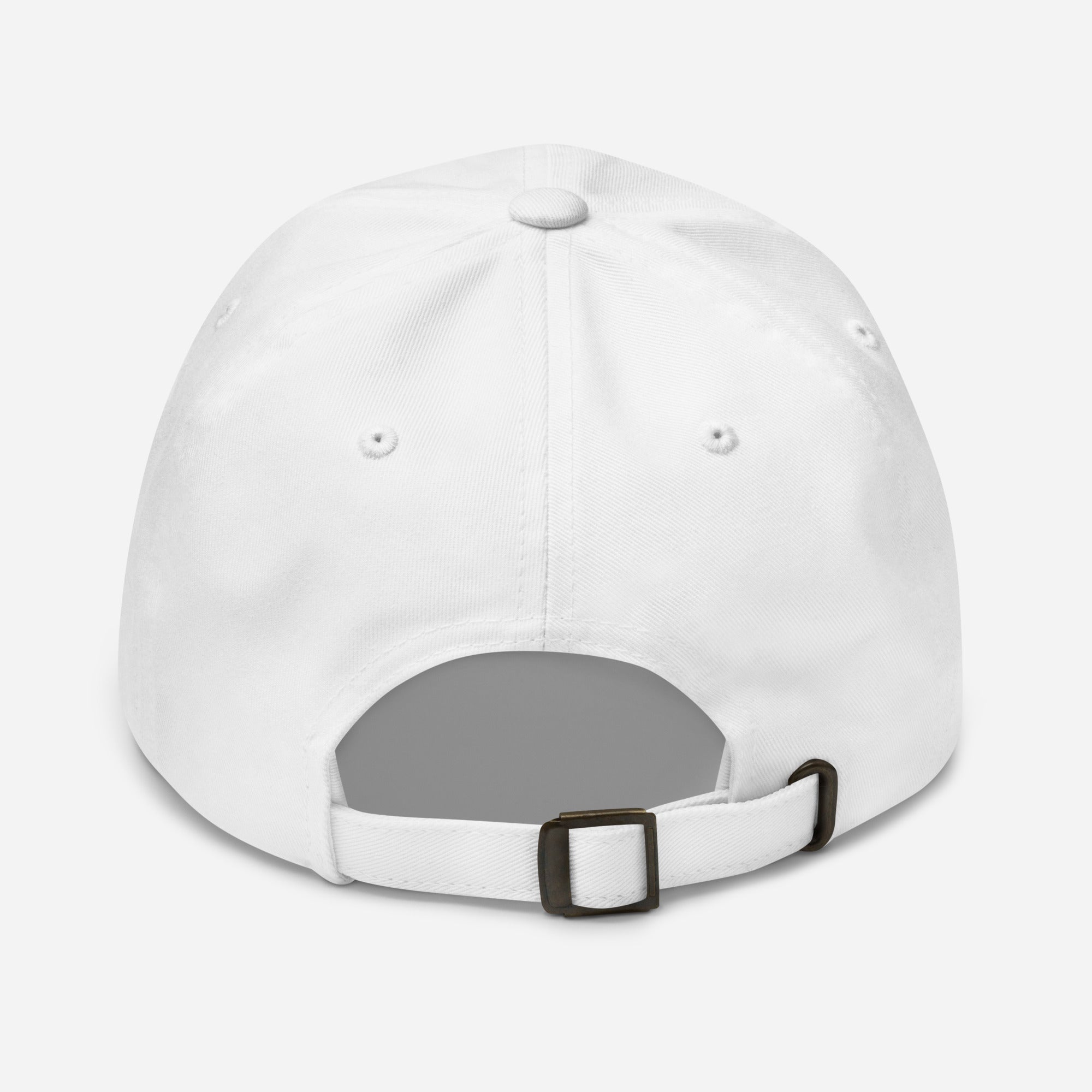 Back view of adjustable DARLIN® white hat
