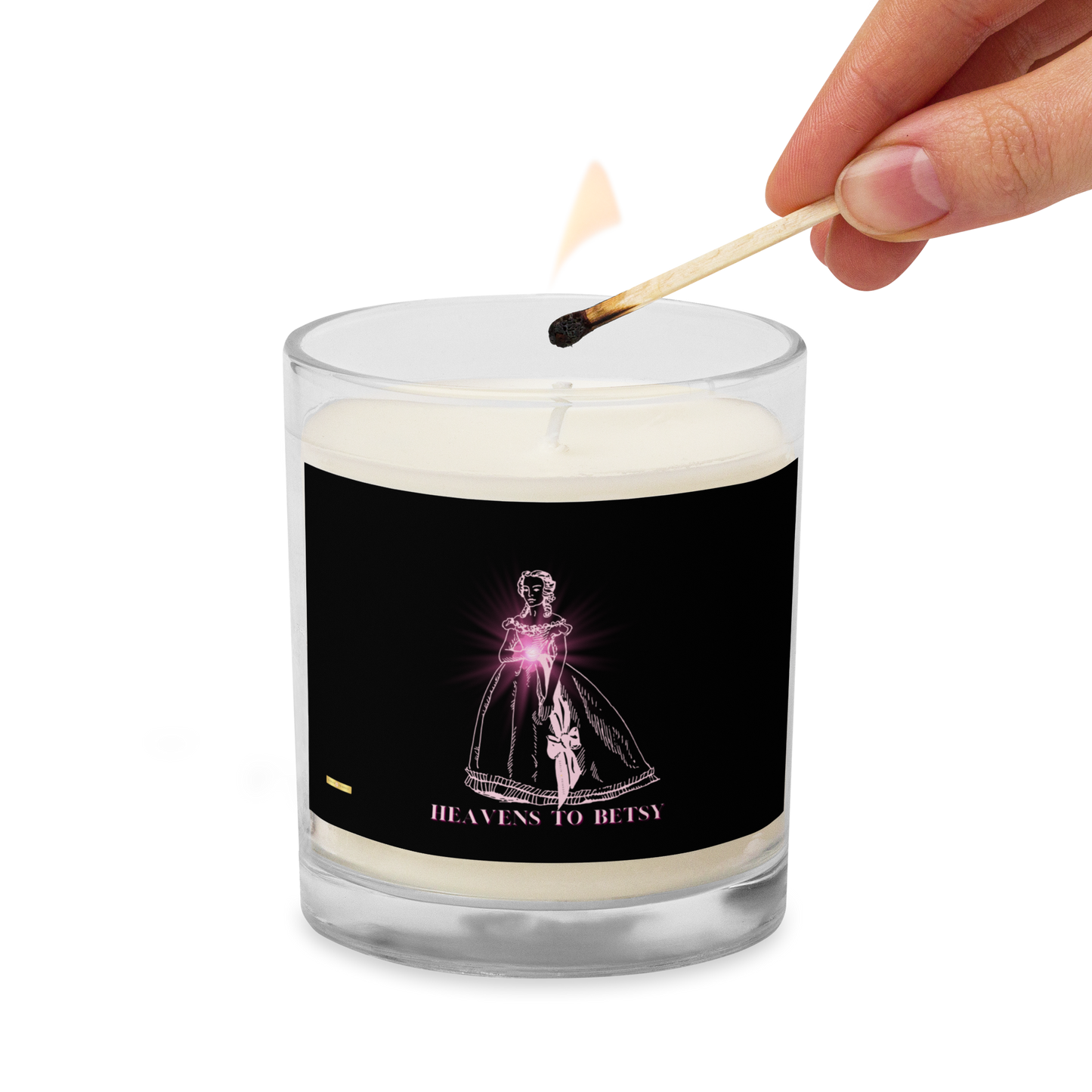 Heavens to Betsy-Glass jar soy wax candle (Black) - Darlin Primrose