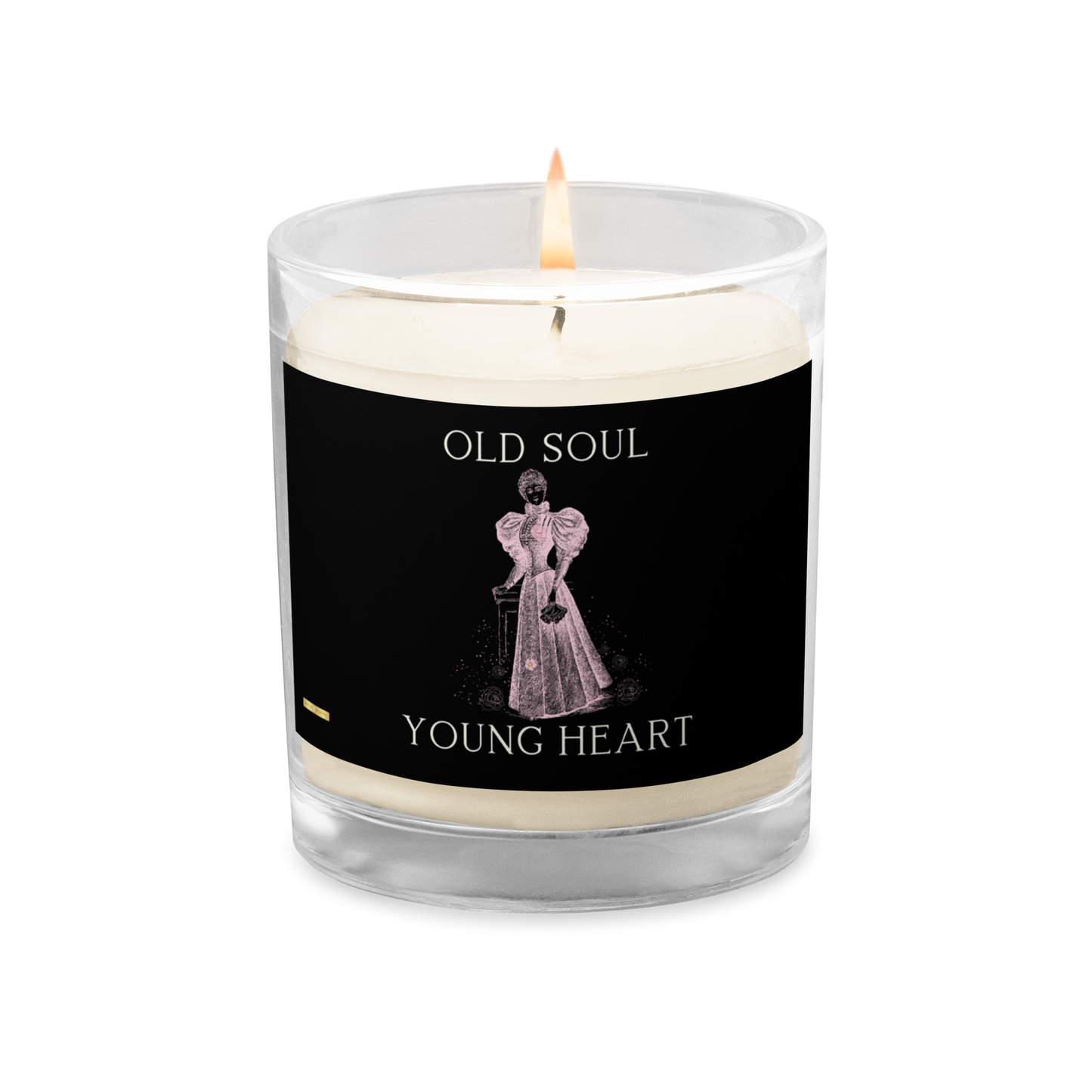 Old Soul Young Heart-Glass jar soy wax candle - Darlin Primrose