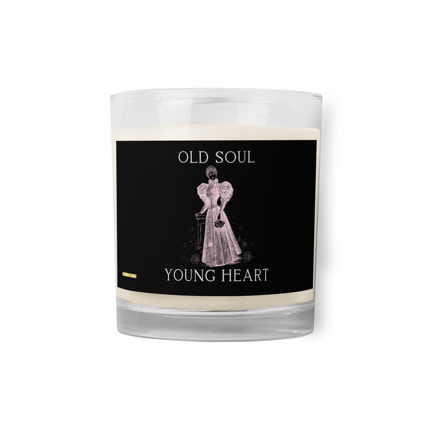 Old Soul Young Heart-Glass jar soy wax candle - Darlin Primrose