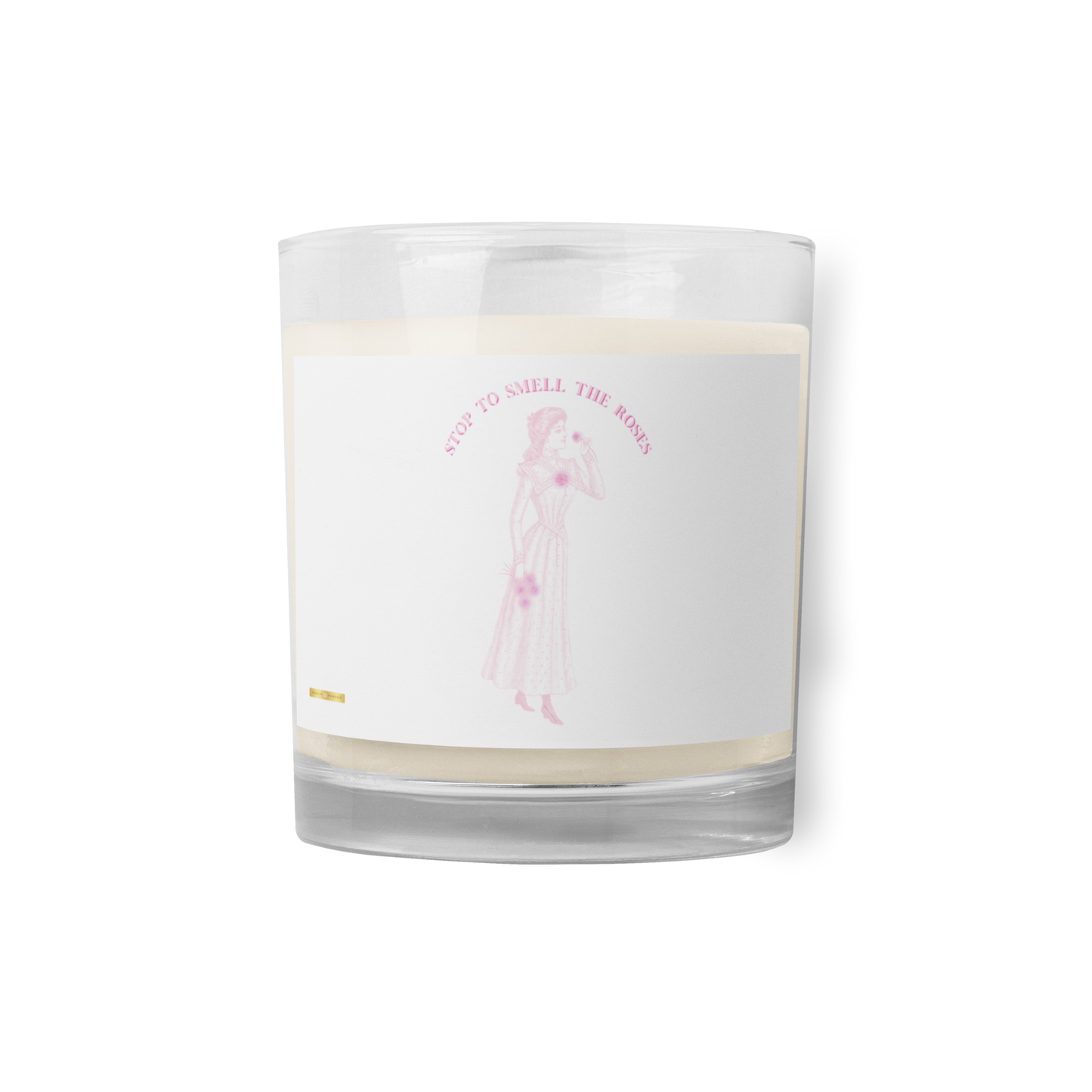 Stop To Smell The Roses ( White) Glass jar soy wax candle - Darlin Primrose