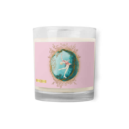 Rosalyn Layback ( Pink) Glass jar soy wax candle - Darlin Primrose
