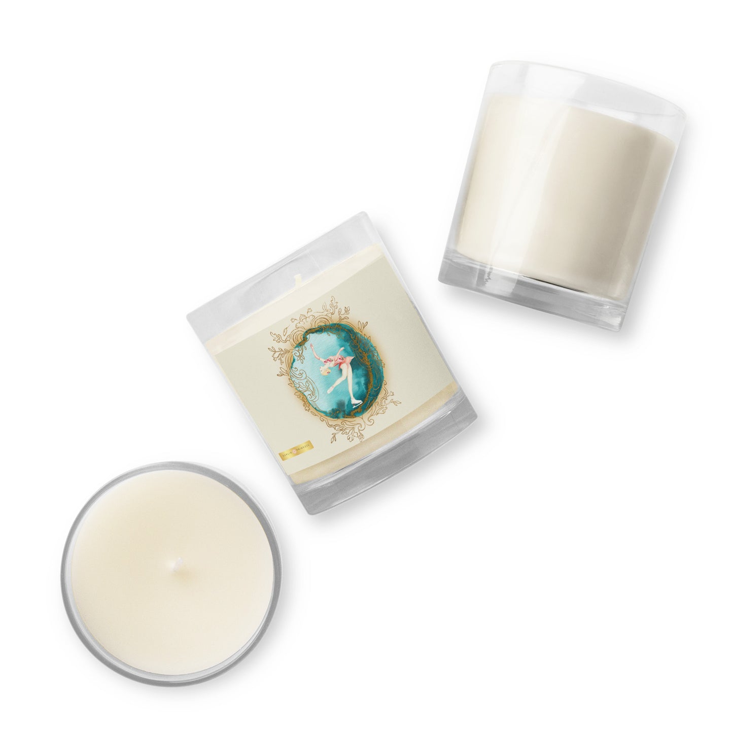 Rosalyn Layback ( Cream) Glass jar soy wax candle - Darlin Primrose