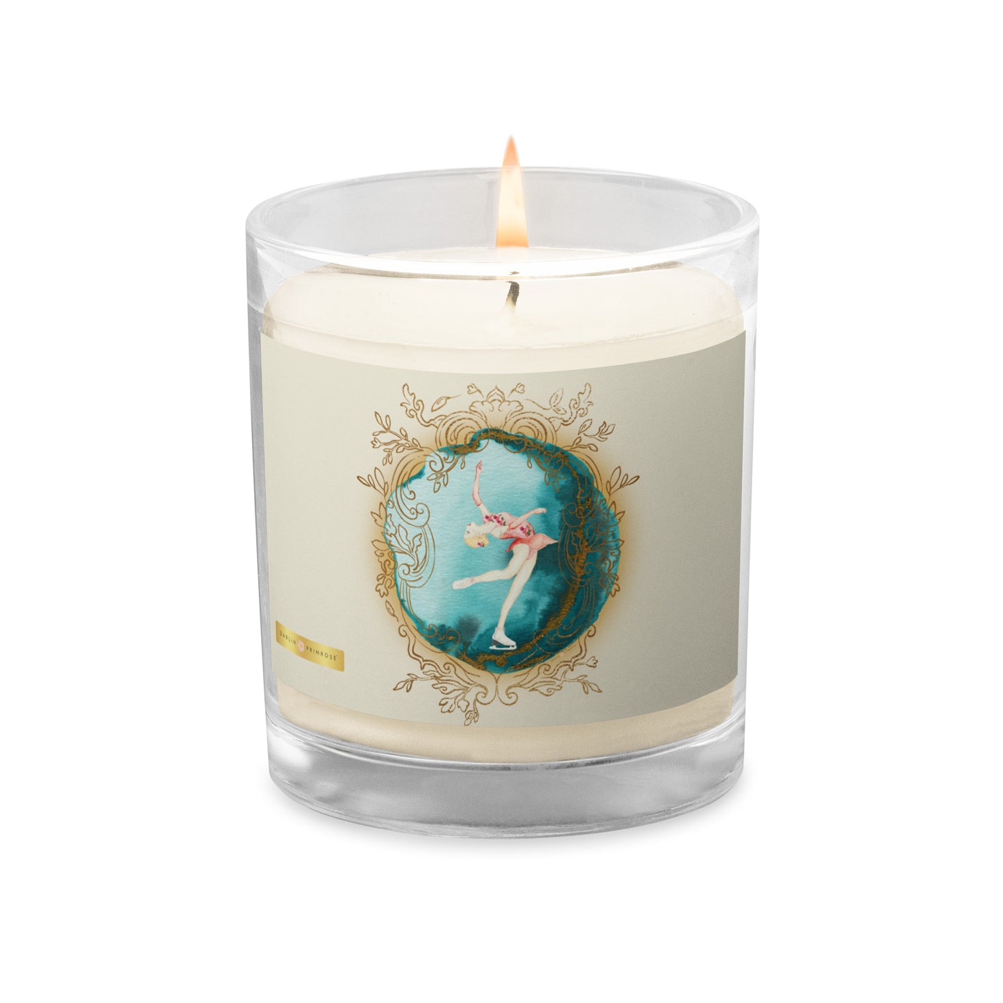 Rosalyn Layback ( Cream) Glass jar soy wax candle - Darlin Primrose
