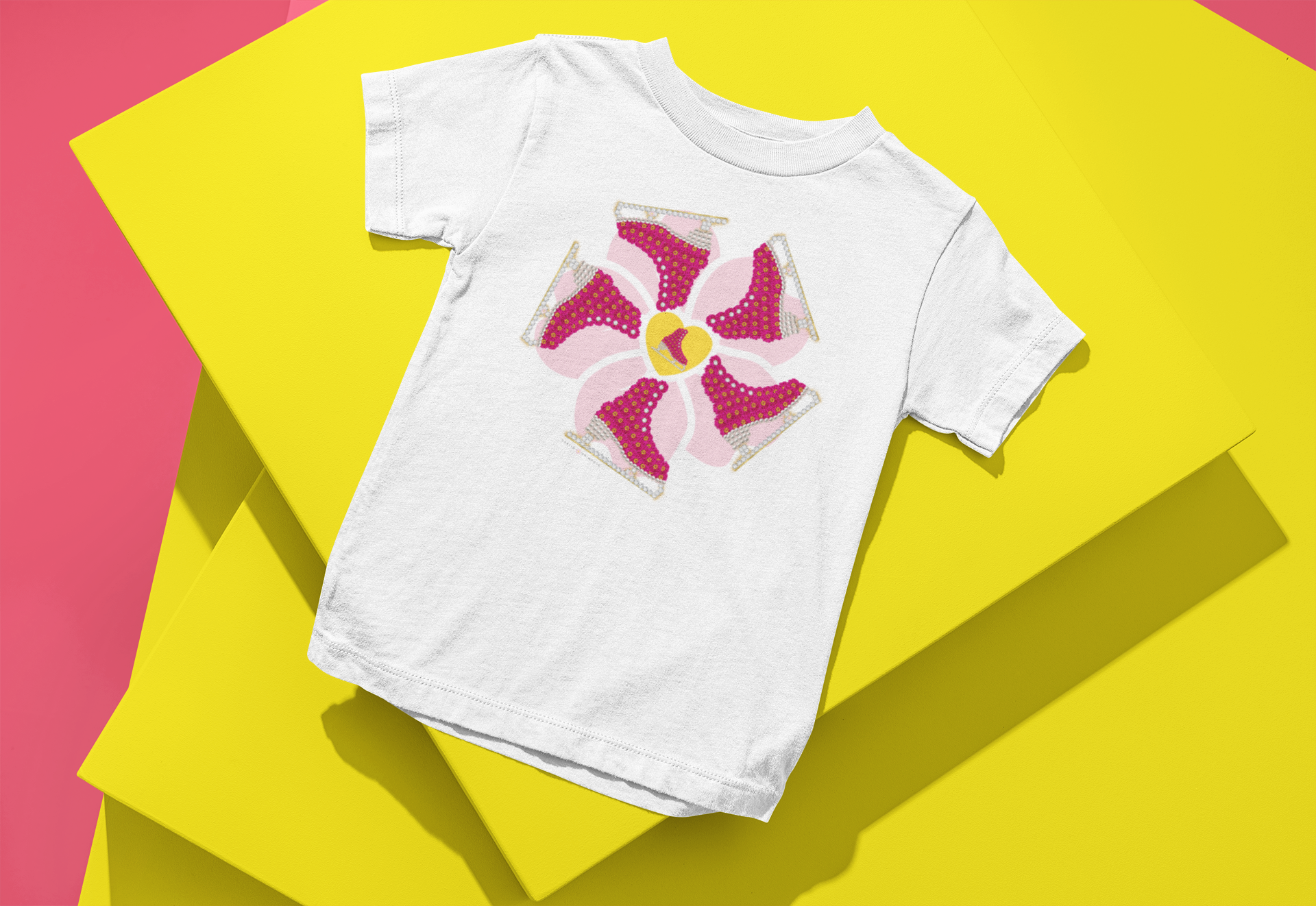 Flower Power Skates- Kids Short Sleeve Tee - Darlin Primrose