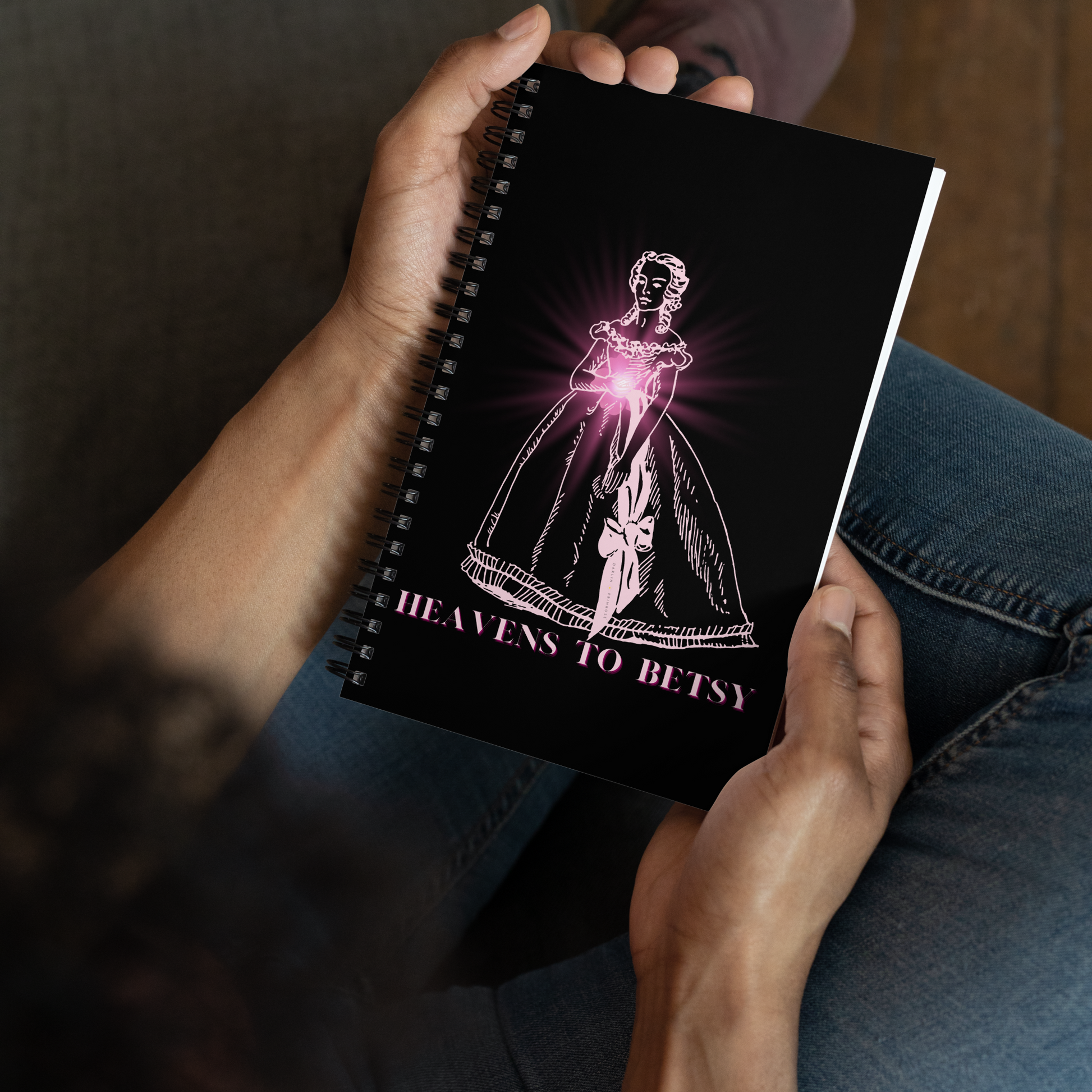 Heavens to Betsy-Spiral notebook ( Black) - Darlin Primrose