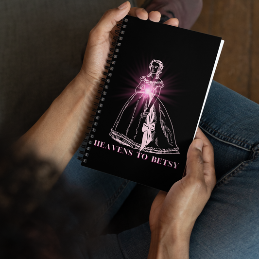 Heavens to Betsy-Spiral notebook ( Black) - Darlin Primrose