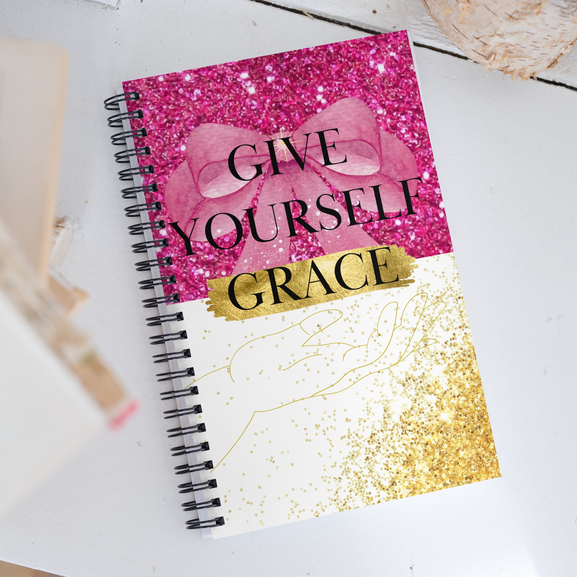 Give yourself GRACE -Spiral Notebook - Darlin Primrose