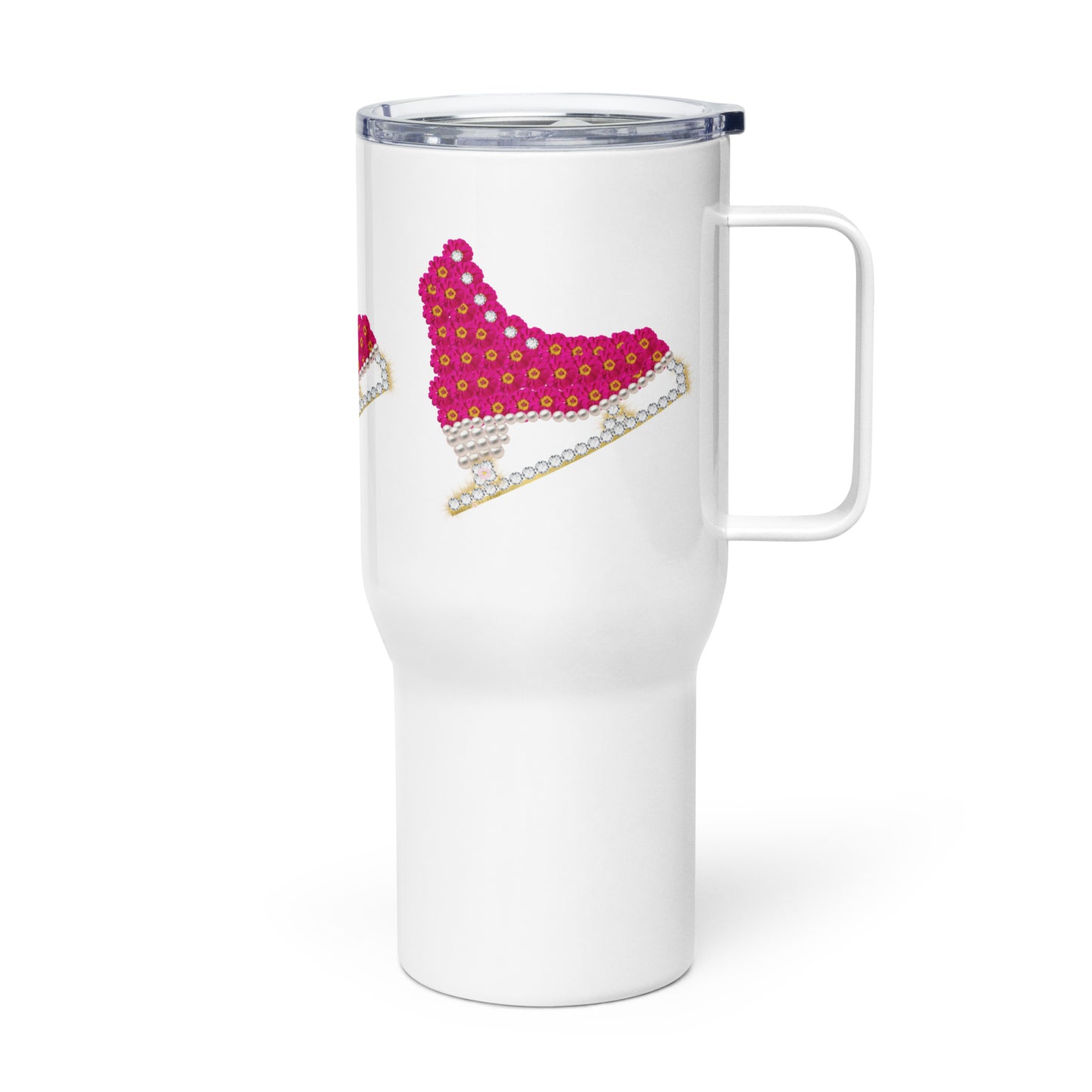 Flower Power Skate- Travel mug with a handle - Darlin Primrose