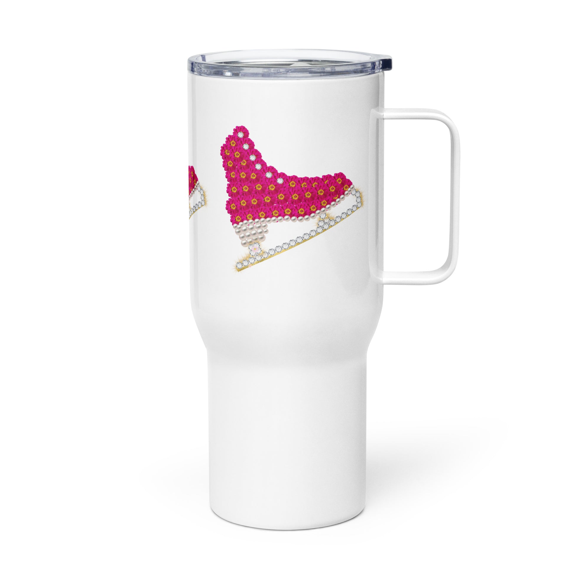 Flower Power Skate- Travel mug with a handle - Darlin Primrose