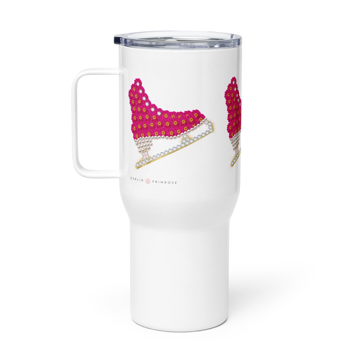Flower Power Skate- Travel mug with a handle - Darlin Primrose