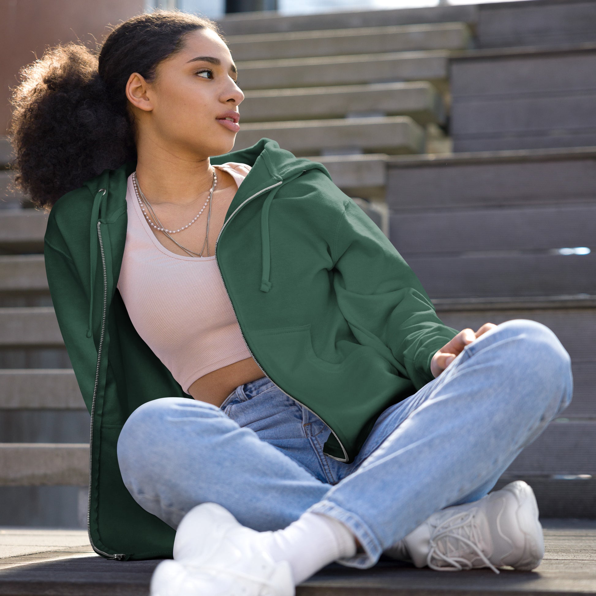 Inner Child -Unisex fleece zip up hoodie - Darlin Primrose