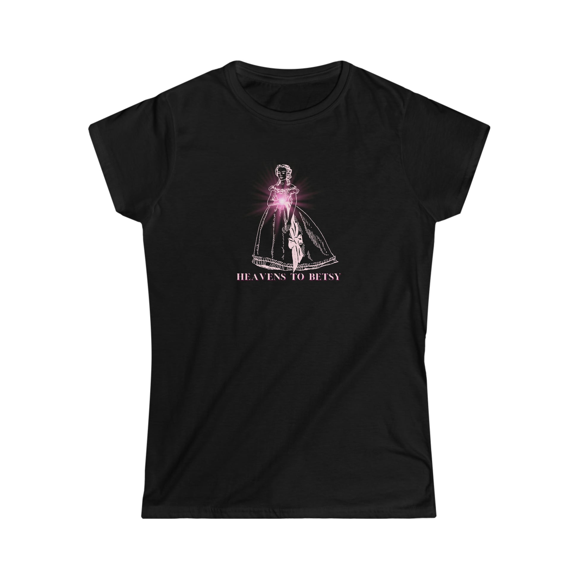 HEAVENS TO BETSY-BLACK TEE- DARLIN PRIMROSE™