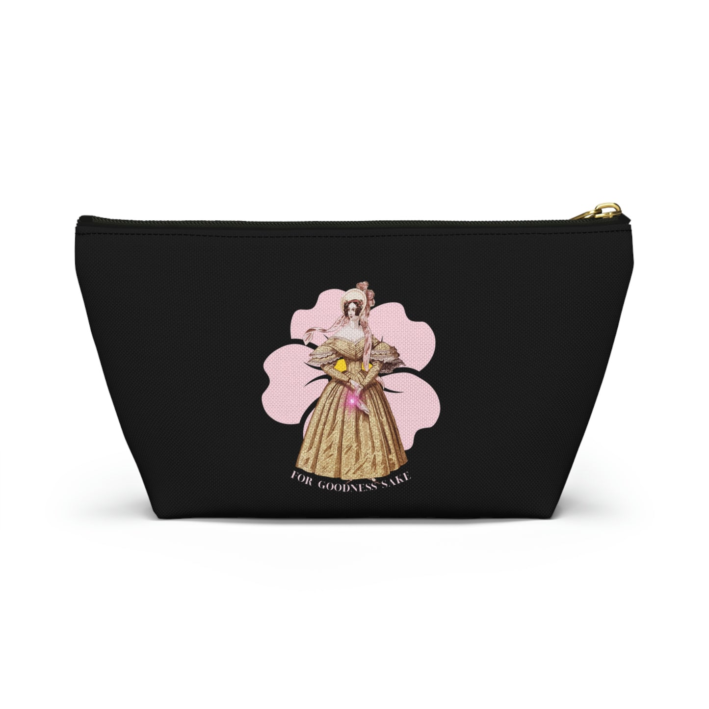 For Goodness Sake ( Black) Accessory Pouch w T-bottom - Darlin Primrose