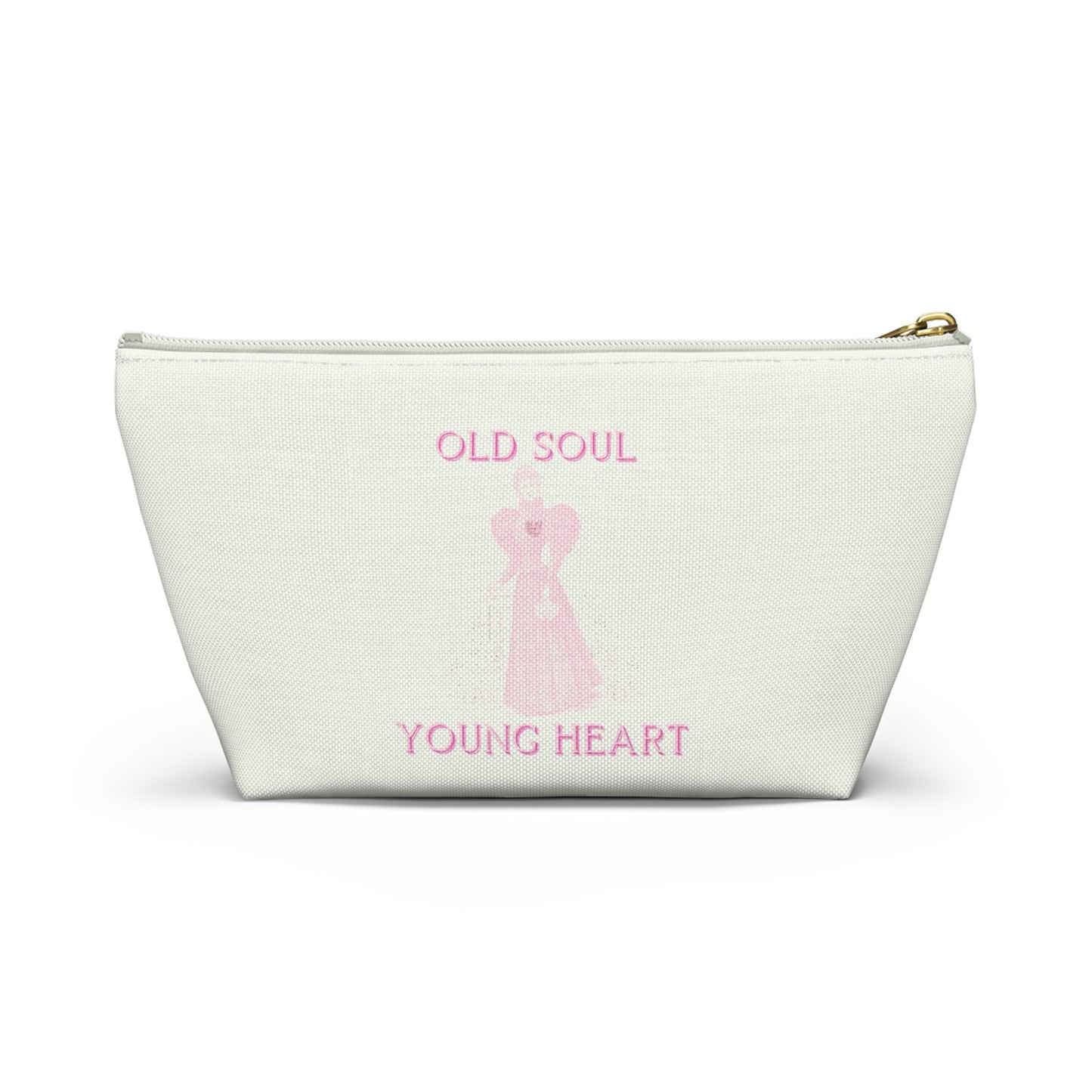 Old Soul Young Heart ( Cream) Accessory Pouch w T-bottom - Darlin Primrose