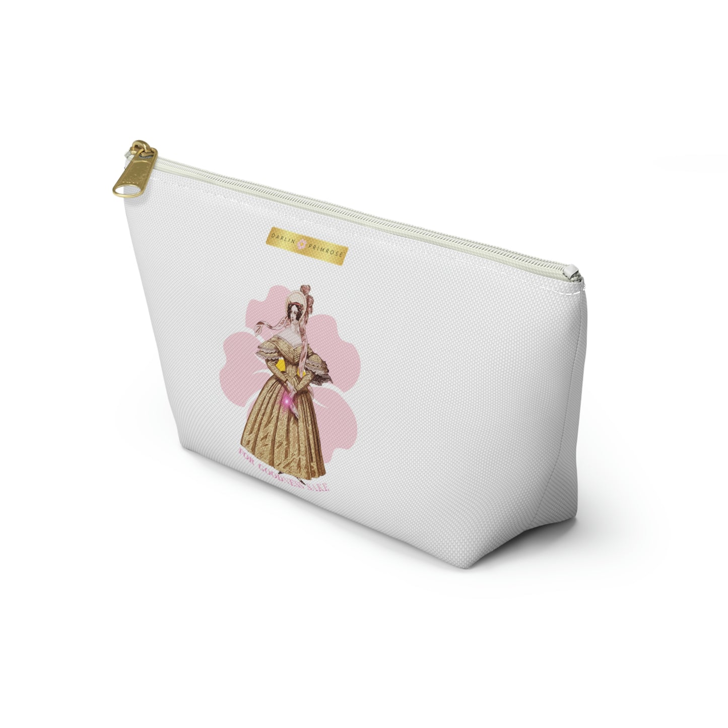 For Goodness Sake ( White) Accessory Pouch w T-bottom - Darlin Primrose