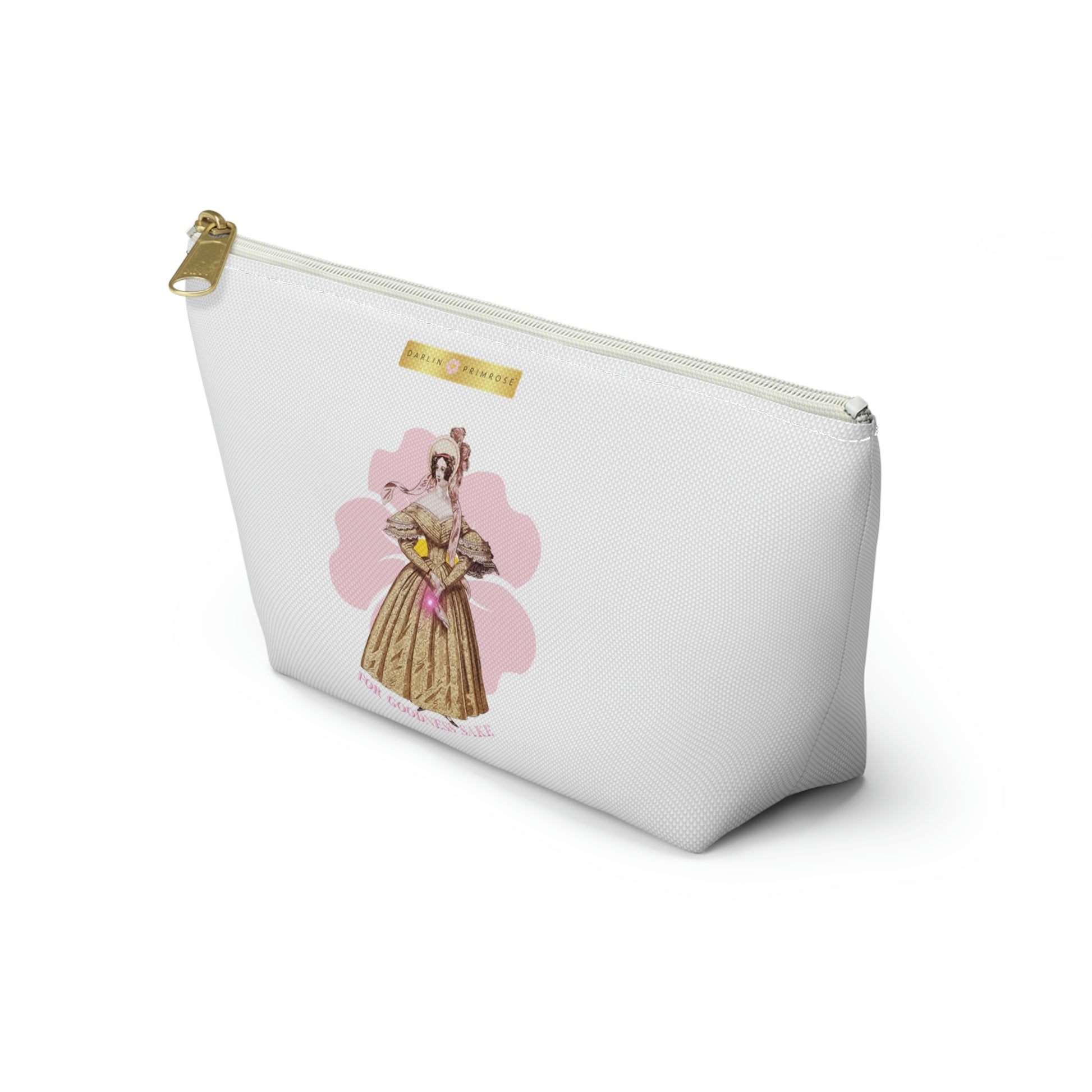 For Goodness Sake ( White) Accessory Pouch w T-bottom - Darlin Primrose
