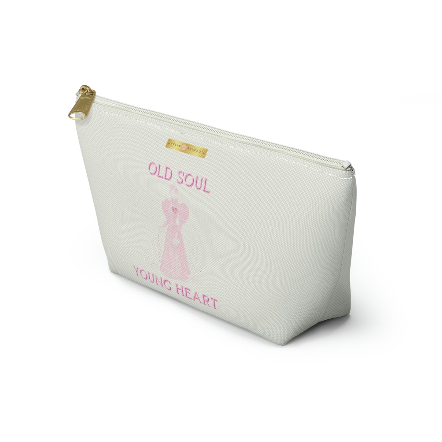 Old Soul Young Heart ( Cream) Accessory Pouch w T-bottom - Darlin Primrose