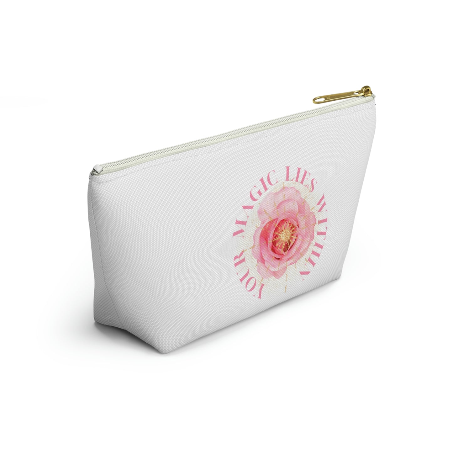 Your MAGIC lies within™ Radiant Rose ( White) Accessory Pouch w T-bottom - Darlin Primrose