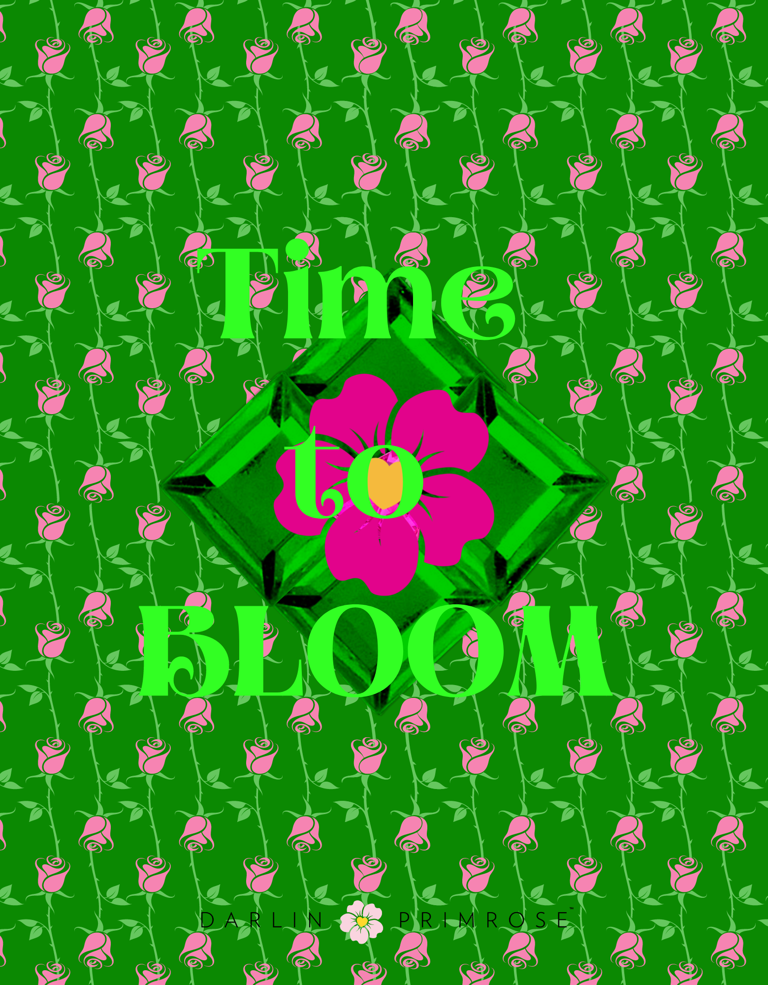 TIME TO BLOOM-Large Tote Bag-Darlin Primrose™