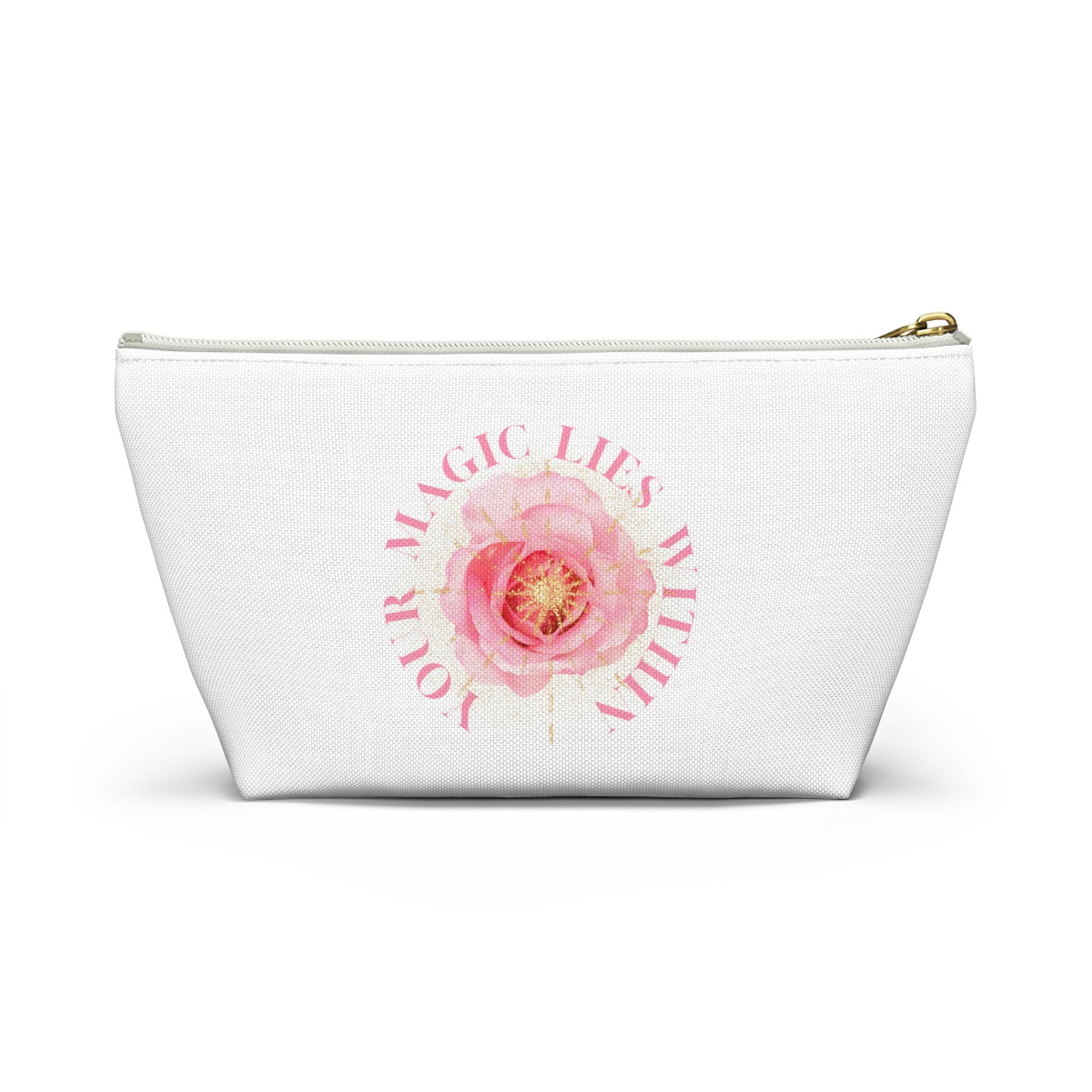 Your MAGIC lies within™ Radiant Rose ( White) Accessory Pouch w T-bottom - Darlin Primrose