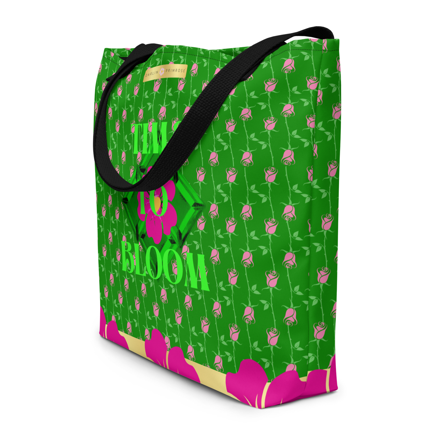TIME TO BLOOM-Large Tote Bag-Darlin Primrose™