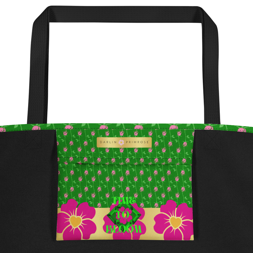 TIME TO BLOOM-Large Tote Bag-Darlin Primrose™