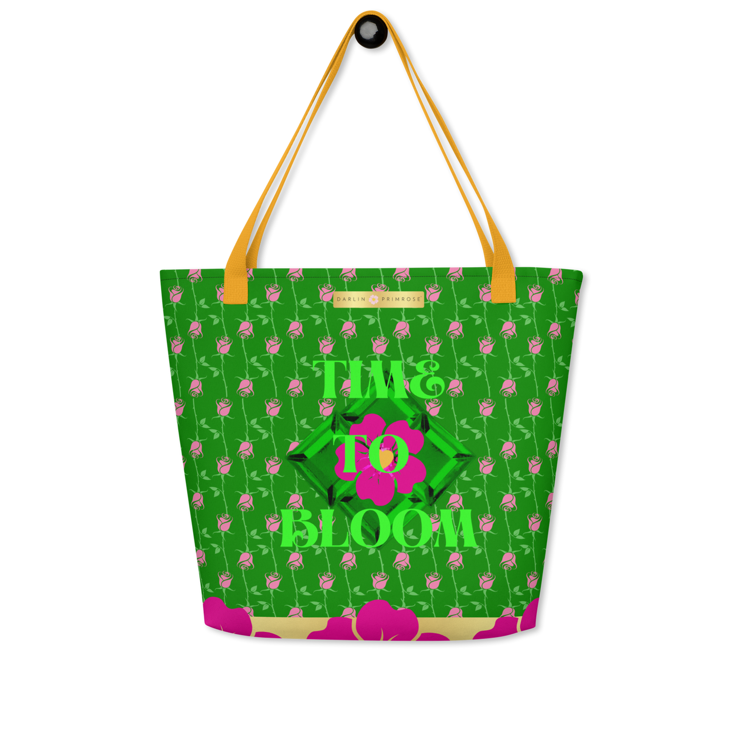 TIME TO BLOOM-Large Tote Bag-Darlin Primrose™