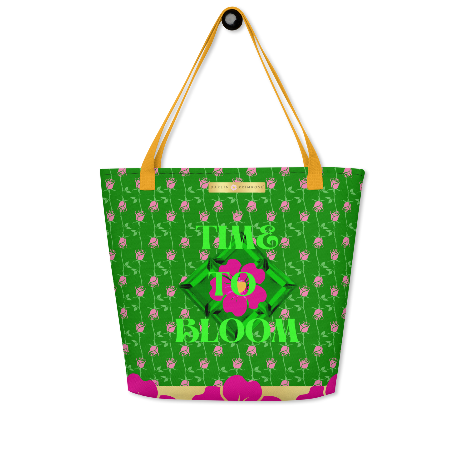 TIME TO BLOOM-Large Tote Bag-Darlin Primrose™