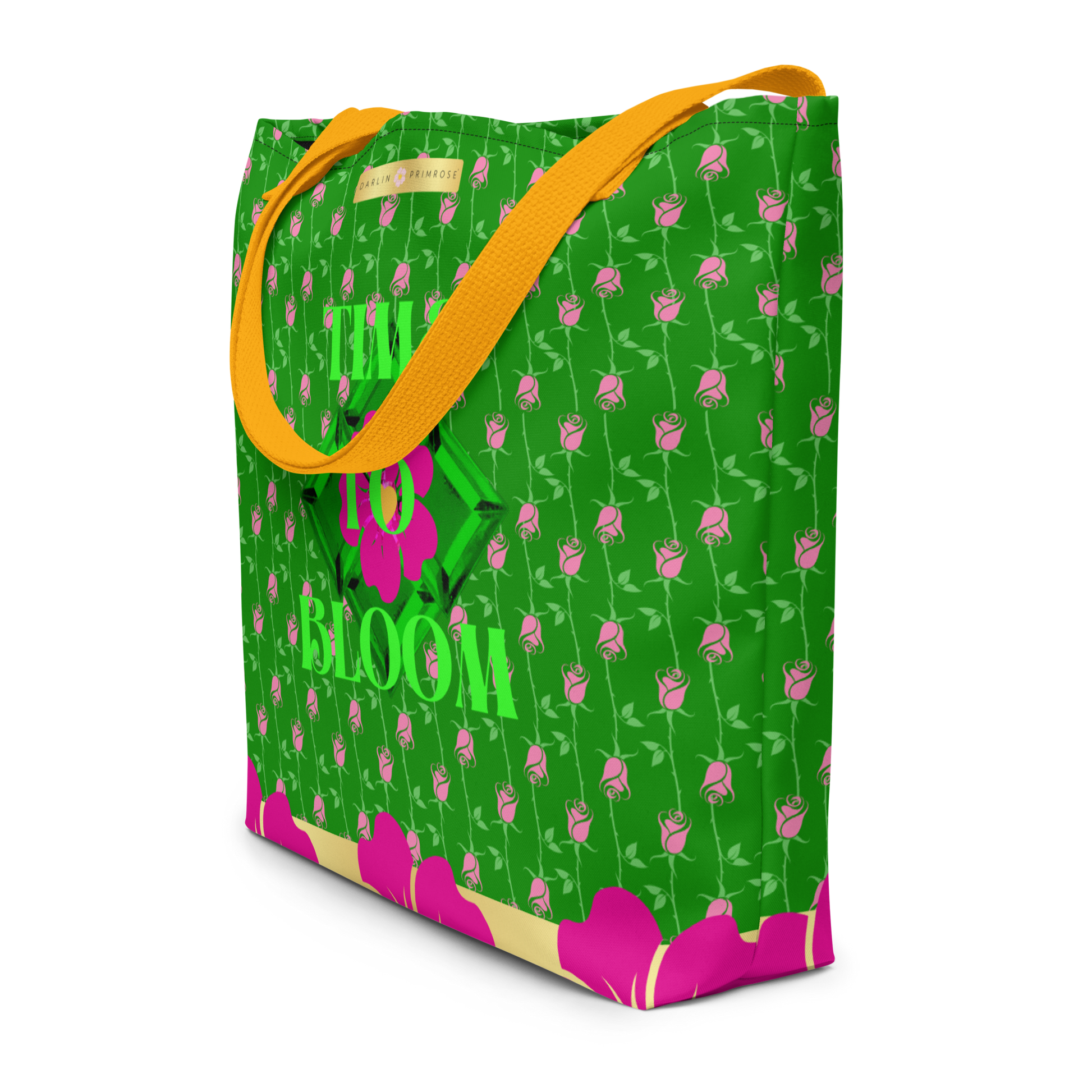 TIME TO BLOOM-Large Tote Bag-Darlin Primrose™