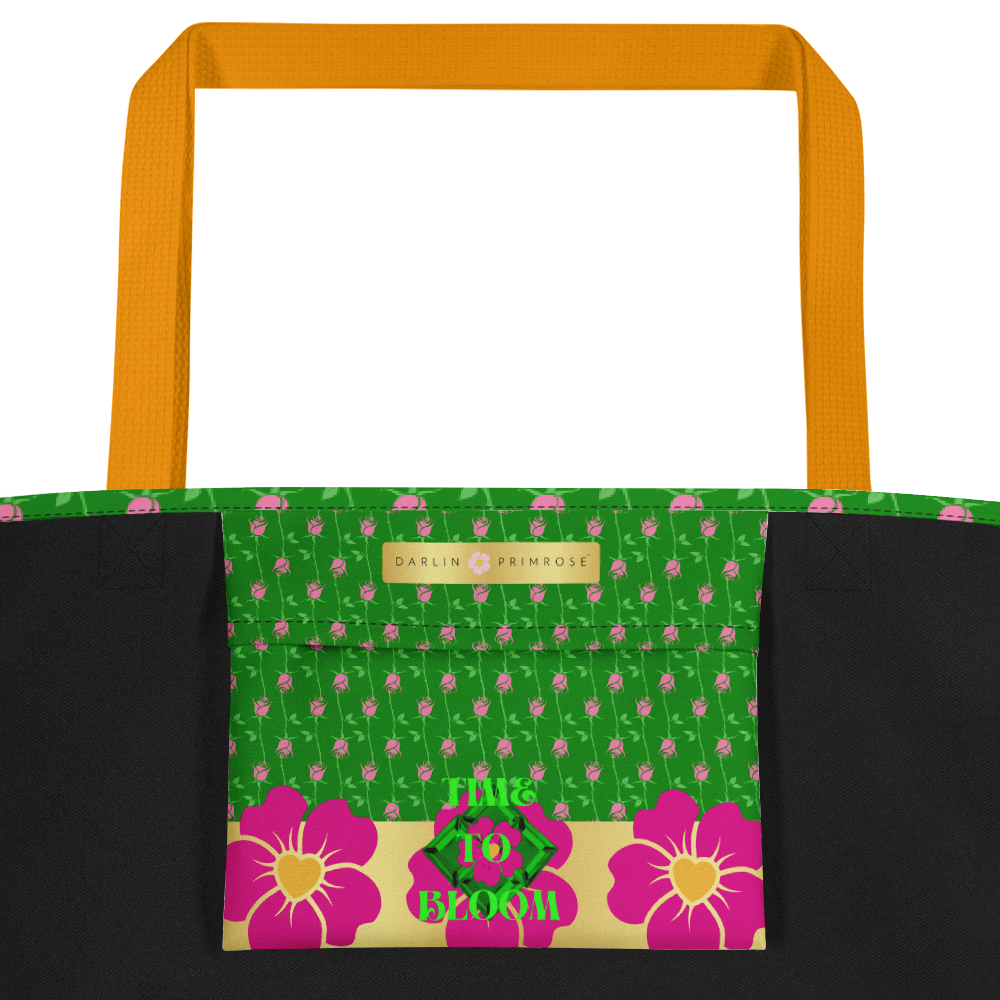 TIME TO BLOOM-Large Tote Bag-Darlin Primrose™
