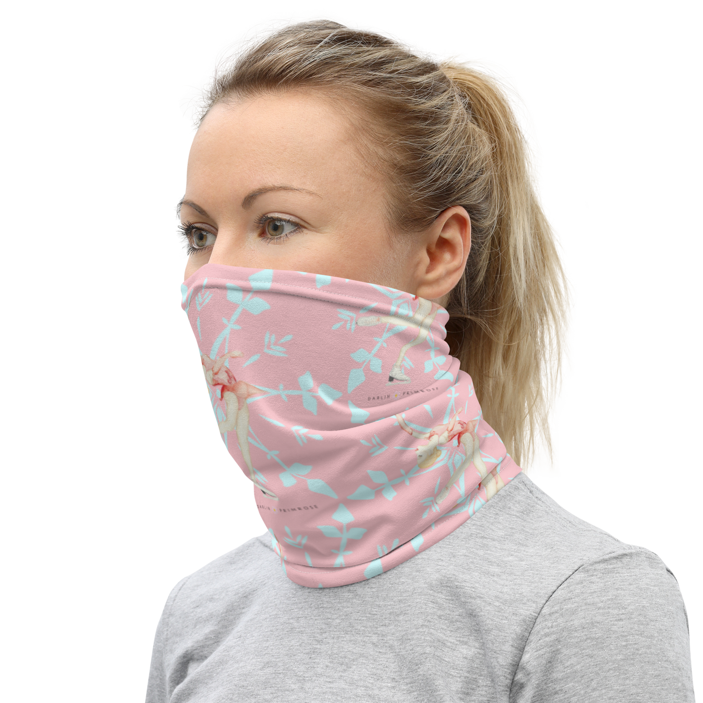 Layback Snowflake Neck Gaiter - Darlin Primrose