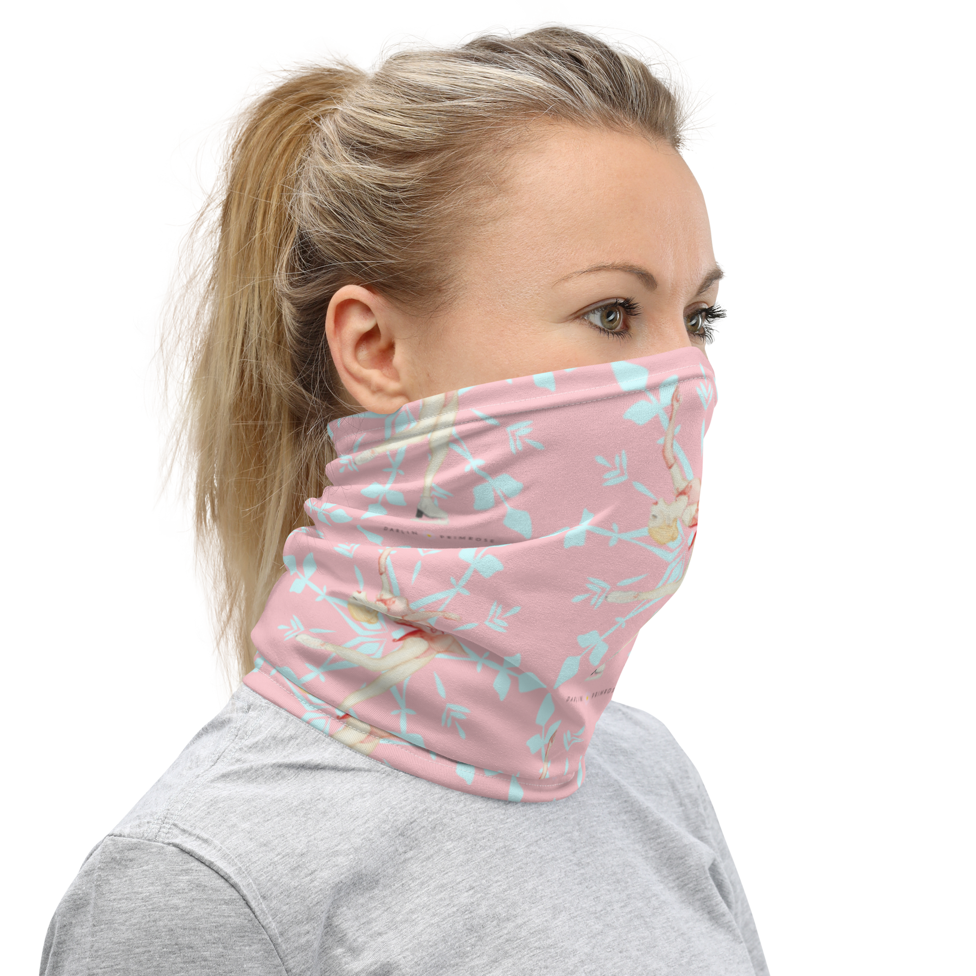 Layback Snowflake Neck Gaiter - Darlin Primrose