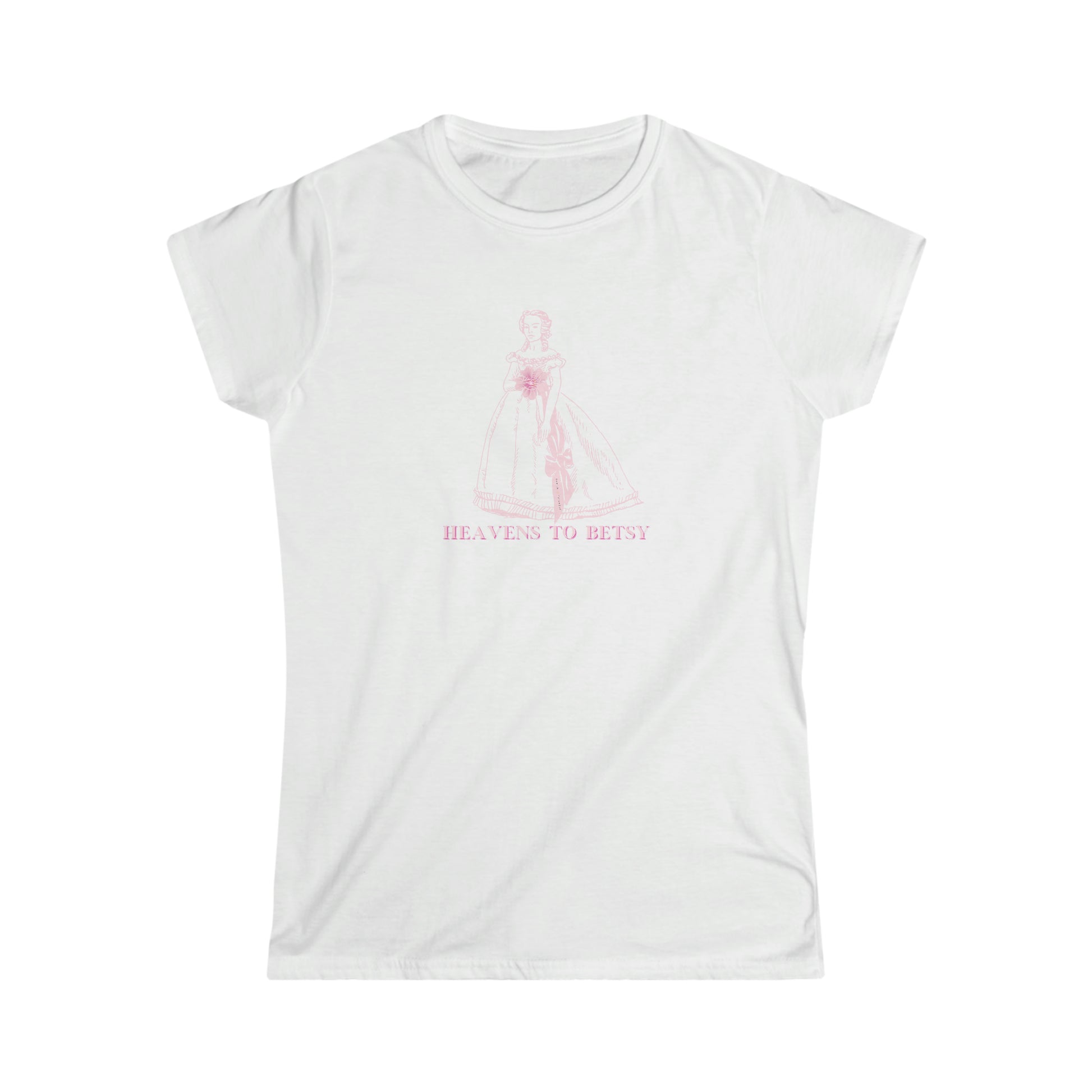 HEAVENS TO BETSY-WHITE TEE- DARLIN PRIMROSE™