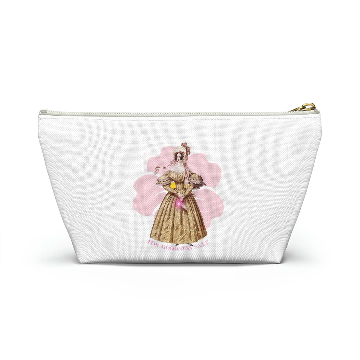 For Goodness Sake ( White) Accessory Pouch w T-bottom - Darlin Primrose