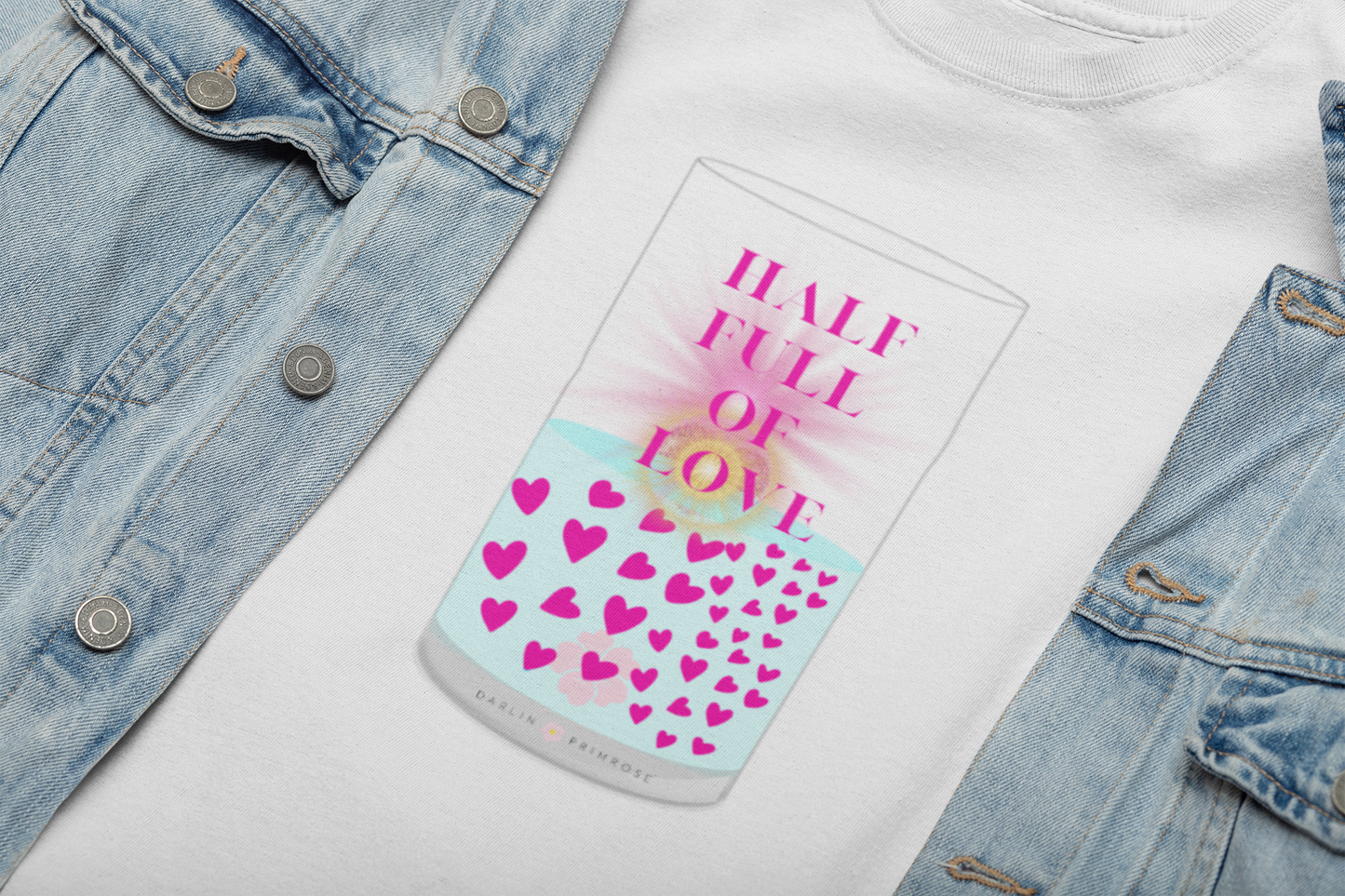 Half Full of LOVE- Woman's Softstyle Tee- Darlin Primrose™