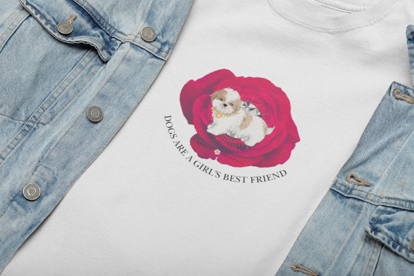 Dogs are a Girl's Best Friend-Woman's Softstyle Tee-Darlin Primrose™