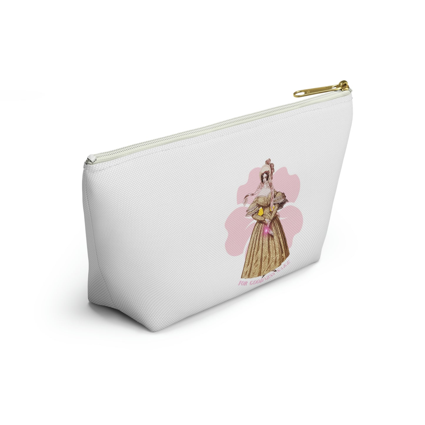 For Goodness Sake ( White) Accessory Pouch w T-bottom - Darlin Primrose