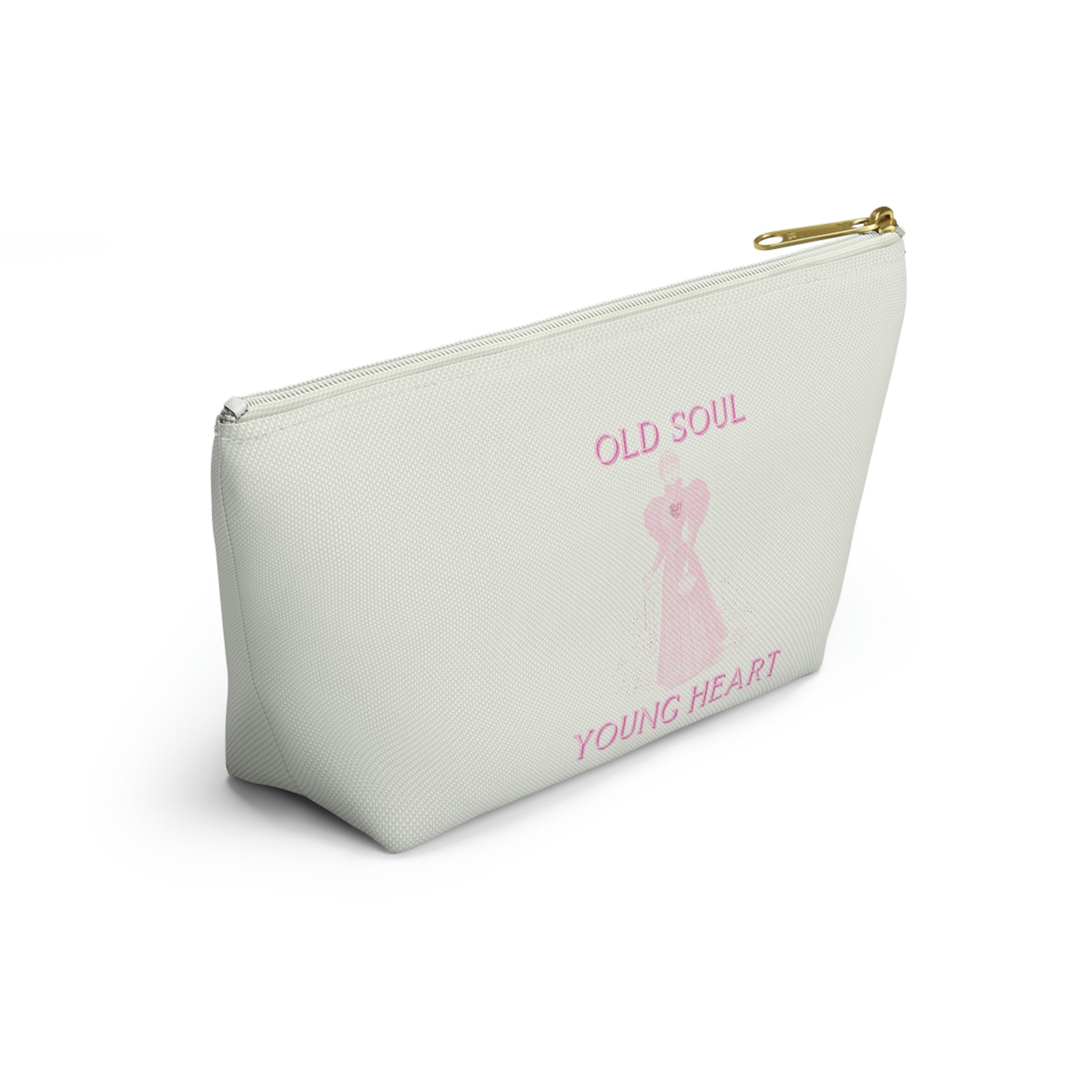 Old Soul Young Heart ( Cream) Accessory Pouch w T-bottom - Darlin Primrose