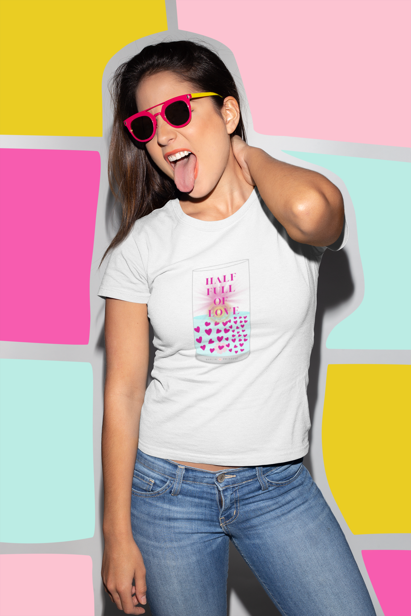 Half Full of LOVE- Woman's Softstyle Tee- Darlin Primrose™
